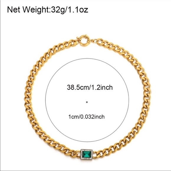 CHUNKY CHAIN 18K GOLD CHOKER NECKLACE, NICE NECKLACE, CUTE NECKLACE - Picture 9 of 9